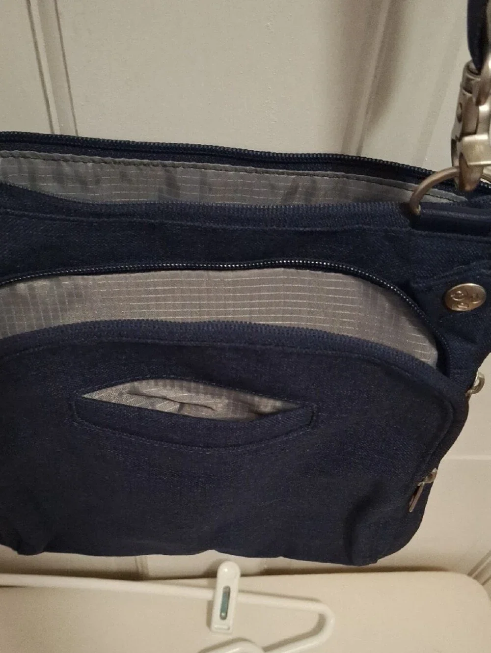 Navy Crossbody Bag - Lightweight Organizer Travel